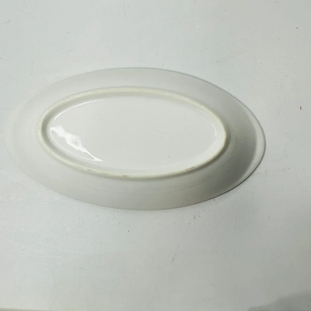 Hand Painted Oval Dish Ellen Wagner Signed Village Church Landscape Porcelain